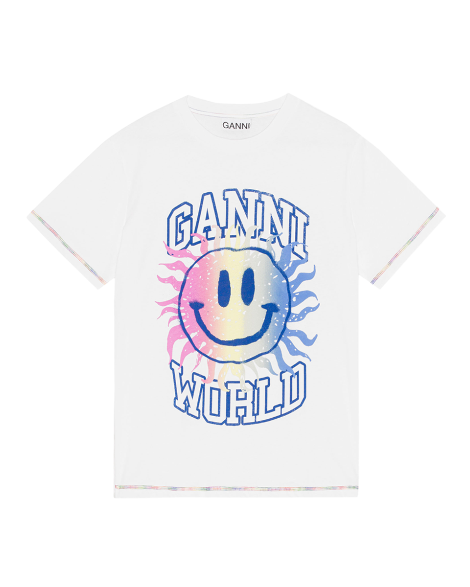 L Jersey Smiley Relaxed T-shirt